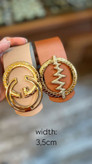 کمربند چرم سگک دار عرض 3.5