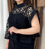 شومیز گیپور مشکی
