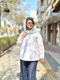 شومیز سفید گلدوزی