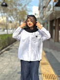 شومیز سفید گلدوزی