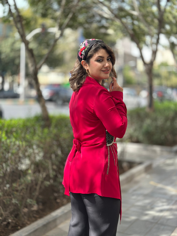 شومیز کتی مجلسی سنگدوزی