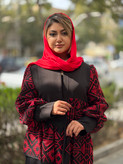 مانتو مجلسی بلند قرمز