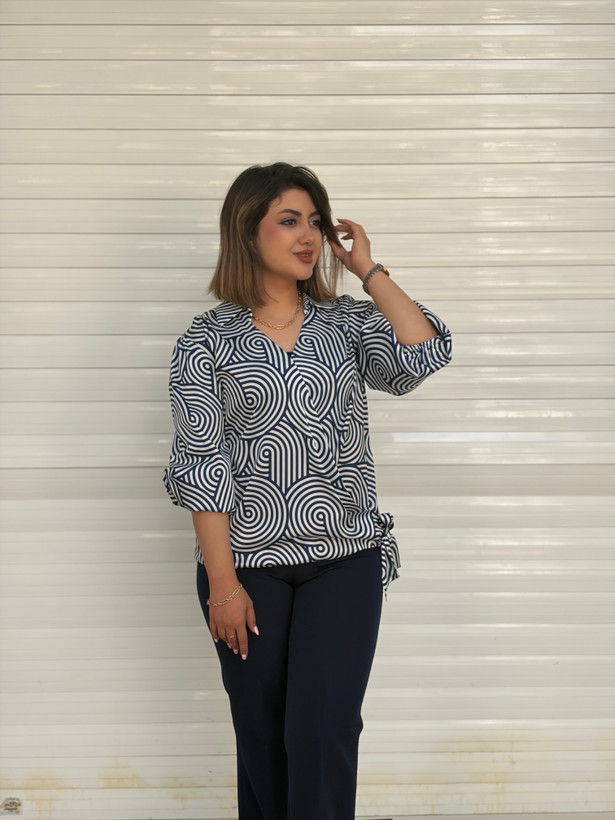 شومیز طرحدار ساتن مجلسی