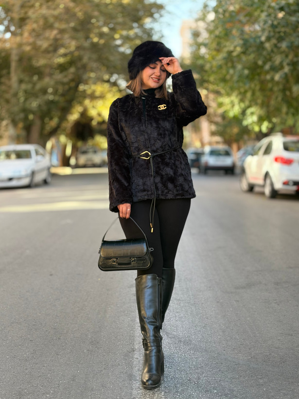 کت خز استردار کوتاه